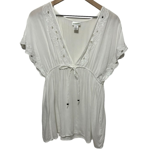 Motherhood Maternity Blouse Embroidered Cottage Core Peasant Size Medium - Picture 1 of 8